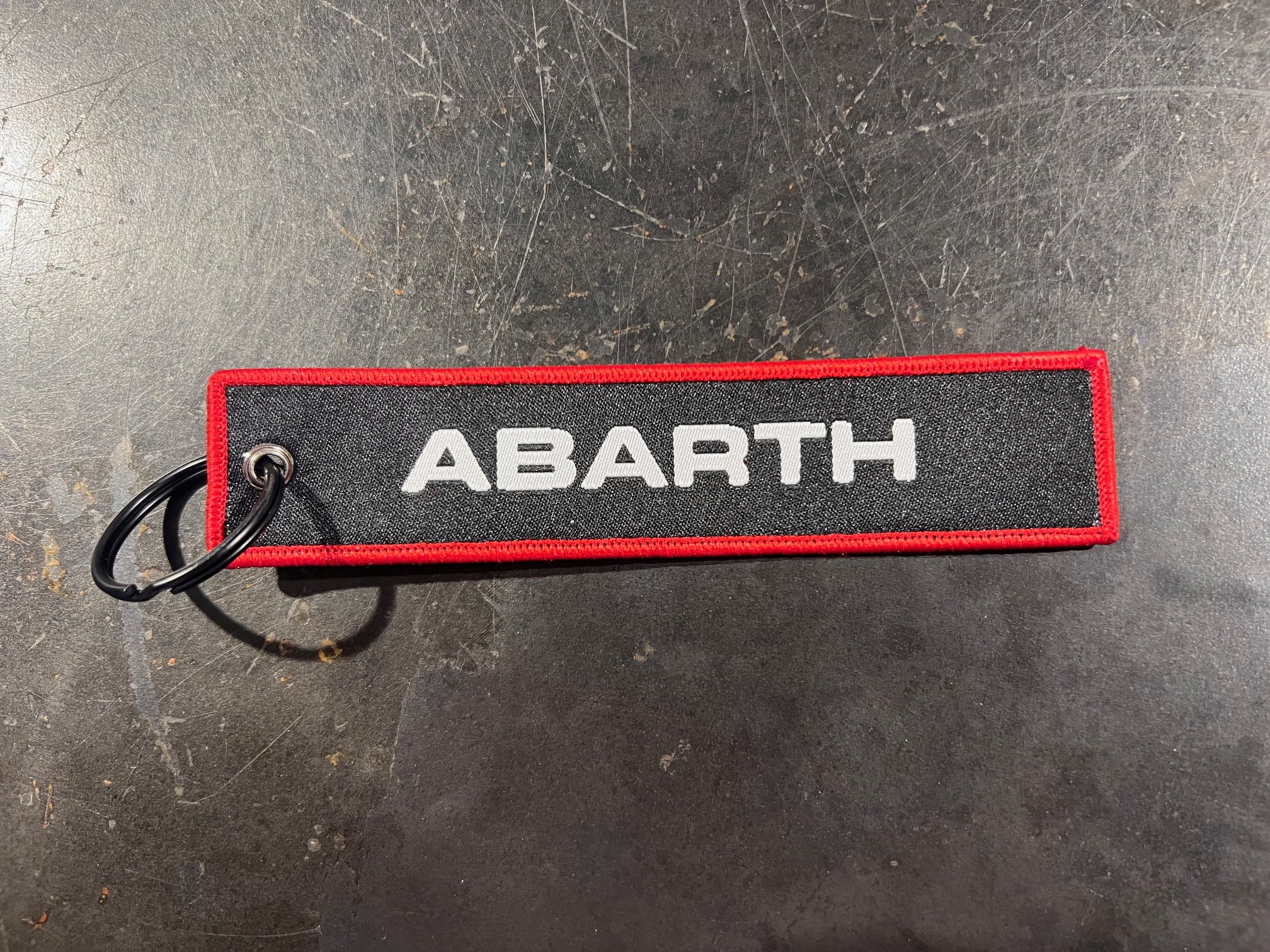 Keychain - Black w/ Red Outline - ABARTH Theme